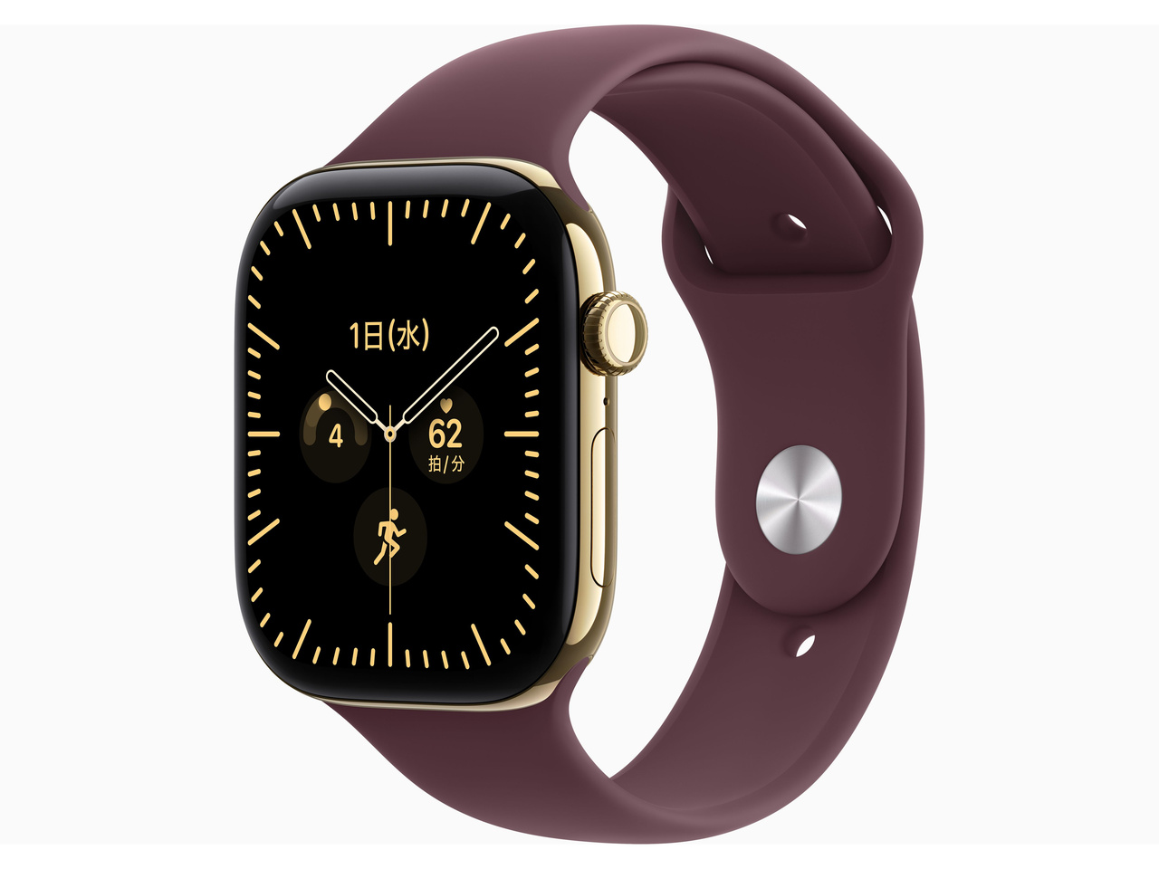 Apple Watch Series 12 GPS+Cellular���f�� 46mm MJGR4X/A [���f�B�A���g�S�[���h�`�^�j�E���P�[�X�E�o�[�K���f�B�X�|�[�c�o���h S/M]