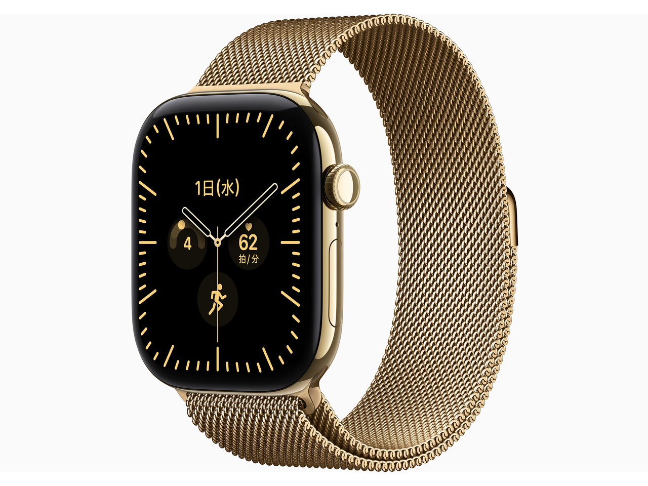 Apple Watch Series 12 GPS+Cellular���f�� 46mm MJGV4X/A [���f�B�A���g�S�[���h�`�^�j�E���P�[�X�E���f�B�A���g�S�[���h�~���l�[�[���[�v M/L]