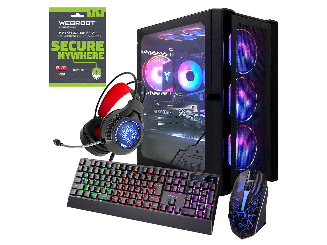 �� BKM Core i5 14400F�ERTX 5060�ENVMe M.2 SSD 500GB�E16GB�������EWindows 11�E2026�I�[�^���Z�b�g [�u���b�N]