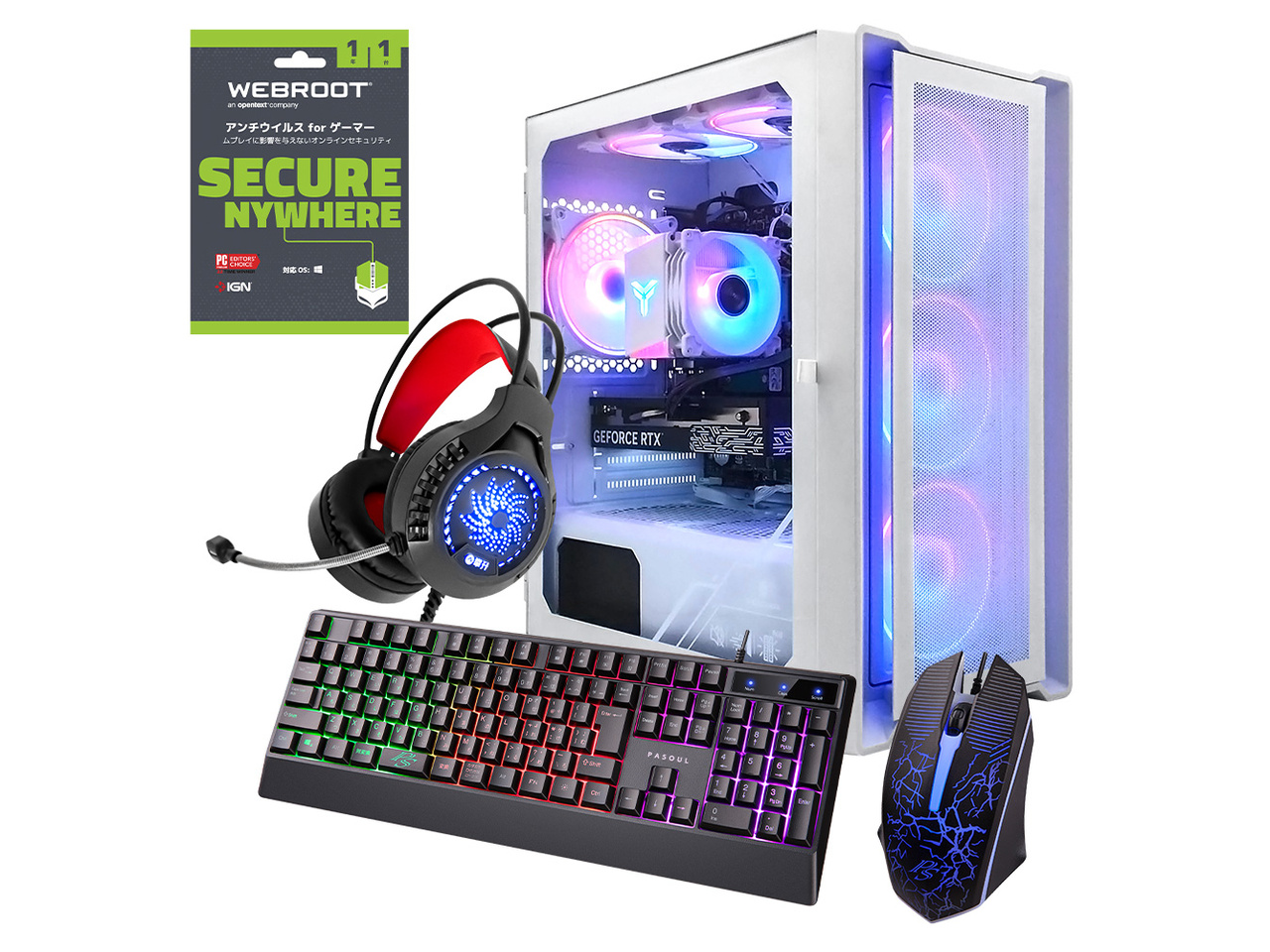 �� WHM Core i5 14400F�ERTX 5060�ENVMe M.2 SSD 500GB�E16GB�������EWindows 11�E2026�I�[�^���Z�b�g [�z���C�g]