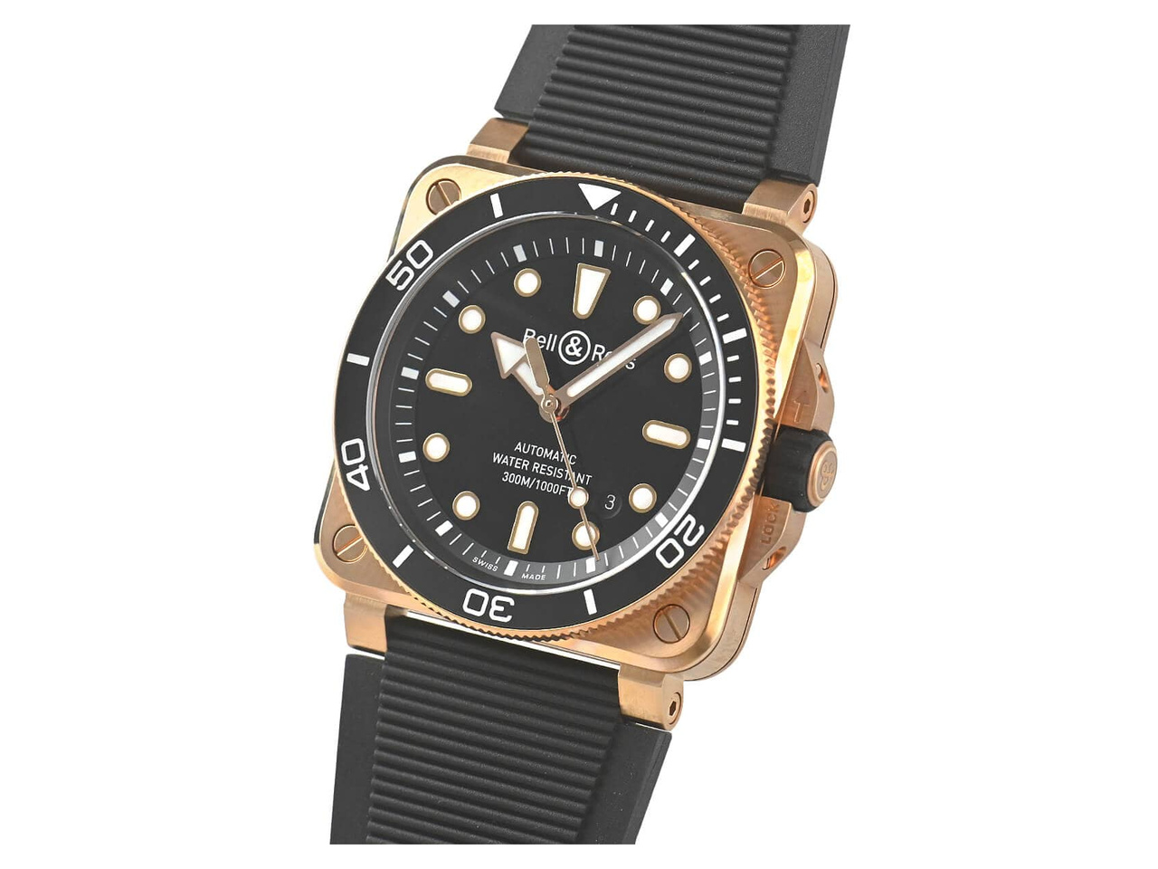 Bell&Ross BR 03 ダイバー ブラック ブロンズ BR03A-D-BL-BR/SRB