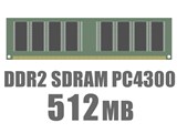 DIMM DDR2 SDRAM PC4300 512MB CL4 ���i�摜