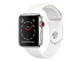 Apple Watch Series 3 GPS+Cellularモデル 42mm ステンレススチールケース/スポーツバンド