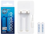eneloop �P3�`2�tUSB��p�[�d��Z�b�g N-MDU01BS ���i�摜