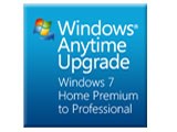 Windows Anytime Upgrade �p�b�N Home Premium ���� Professional �_�E�����[�h�� ���i�摜
