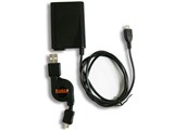 AC Adaptor + Reel Cable Set for Smart Phone BM-ACWMICRO/BK [�u���b�N] ���i�摜