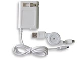 AC Adaptor + Reel Cable Set for Smart Phone BM-ACWMICRO/WH [�z���C�g] ���i�摜