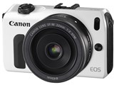Canon EOS M レンズ無 キヤノン、EOS Mレンズキットにホワイトとレッドボディのモデル