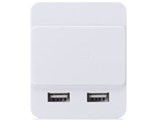 Dual USB Charger Slide 2A TR-DUSLIDE2A-WT [�z���C�g]