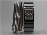 wena wrist Three Hands Square Crystal Edition WN-WT12B [v~AubN]