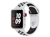 Apple Watch Nike+ Series 3 GPS+Cellular���f�� 38mm MQM72J/A [�s���A�v���`�i/�u���b�NNike�X�|�[�c�o���h] ���i�摜