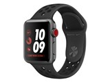 Apple Watch Nike+ Series 3 GPS+Cellular���f�� 38mm MQM82J/A [�A���X���T�C�g/�u���b�NNike�X�|�[�c�o���h] ���i�摜