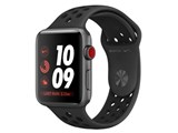 Apple Watch Nike+ Series 3 GPS+Cellular���f�� 42mm MQMF2J/A [�A���X���T�C�g/�u���b�NNike�X�|�[�c�o���h] ���i�摜