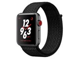 Apple Watch Nike+ Series 3 GPS+Cellular���f�� 42mm MQMH2J/A [�u���b�N/�s���A�v���`�iNike�X�|�[�c���[�v] ���i�摜