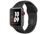 Apple Watch Nike+ Series 3 GPS+Cellular���f�� 38mm MTGQ2J/A [�A���X���T�C�g/�u���b�NNike�X�|�[�c�o���h] ���i�摜