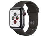 Apple Watch Series 5 GPS+Cellular���f�� 40mm MWX82J/A [�X�y�[�X�u���b�N�X�e�����X�X�`�[���P�[�X/�u���b�N�X�|�[�c�o���h] ���i�摜