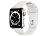 Apple Watch Series 6 GPS+Cellular���f�� 40mm M06T3J/A [�V���o�[�X�e�����X�X�`�[���P�[�X/�z���C�g�X�|�[�c�o���h] ���i�摜