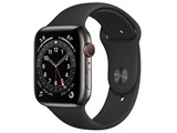 Apple Watch Series 6 GPS+Cellular���f�� 44mm M09H3J/A [�O���t�@�C�g�X�e�����X�X�`�[���P�[�X/�u���b�N�X�|�[�c�o���h] ���i�摜