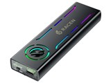 RACEN LED & FAN M.2 NVMe USB3.2 Gen2 �P�[�X CRC-LFM2NU32 [�u���b�N] ���i�摜