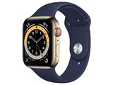 Apple Watch Series 6 GPS+Cellular���f�� 44mm MJXN3J/A [�S�[���h�X�e�����X�X�`�[���P�[�X/�f�B�[�v�l�C�r�[�X�|�[�c�o���h] ���i�摜