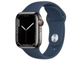 Apple Watch Series 7 GPS+Cellular���f�� 41mm MKJ13J/A [�O���t�@�C�g�X�e�����X�X�`�[���P�[�X/�A�r�X�u���[�X�|�[�c�o���h] ���i�摜
