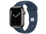 Apple Watch Series 7 GPS+Cellular���f�� 45mm MKL23J/A [�O���t�@�C�g�X�e�����X�X�`�[���P�[�X/�A�r�X�u���[�X�|�[�c�o���h] ���i�摜