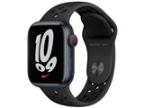Apple Watch Nike Series 7 GPS+Cellular���f�� 41mm MKJ43J/A [�A���X���T�C�g/�u���b�NNike�X�|�[�c�o���h] ���i�摜