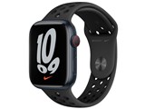 Apple Watch Nike Series 7 GPS+Cellular���f�� 45mm MKL53J/A [�A���X���T�C�g/�u���b�NNike�X�|�[�c�o���h] ���i�摜
