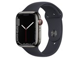 Apple Watch Series 7 GPS+Cellularモデル 45mm MNAX3J/A [グラファイトステンレススチールケース/ミッドナイトスポーツバンド]