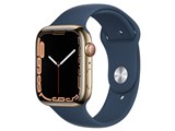Apple Watch Series 7 GPS+Cellular���f�� 45mm MN9M3J/A [�S�[���h�X�e�����X�X�`�[���P�[�X/�A�r�X�u���[�X�|�[�c�o���h] ���i�摜