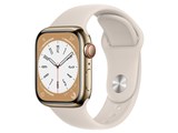 Apple Watch Series 8 GPS+Cellular���f�� 41mm MNJC3J/A [�S�[���h�X�e�����X�X�`�[���P�[�X/�X�^�[���C�g�X�|�[�c�o���h] ���i�摜