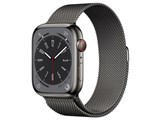 Apple Watch Series 8 GPS+Cellular���f�� 45mm MNKX3J/A [�O���t�@�C�g�X�e�����X�X�`�[���P�[�X/�O���t�@�C�g�~���l�[�[���[�v] ���i�摜