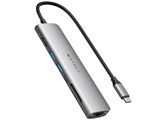 HyperDrive SLAB 7-in-1 USB-C Hub HP-HD22HGR [�O���[] ���i�摜