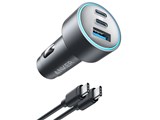 535 Car Charger with USB-C & USB-C �P�[�u�� B27310A1 [�u���b�N] ���i�摜