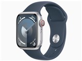 Apple Watch Series 9 GPS+Cellular���f�� 41mm MRHV3J/A [�V���o�[/�X�g�[���u���[�X�|�[�c�o���h S/M] ���i�摜