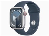 Apple Watch Series 9 GPS+Cellular���f�� 41mm MRHW3J/A [�V���o�[/�X�g�[���u���[�X�|�[�c�o���h M/L] ���i�摜