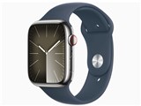 Apple Watch Series 9 GPS+Cellular���f�� 45mm MRMP3J/A [�V���o�[�X�e�����X�X�`�[���P�[�X/�X�g�[���u���[�X�|�[�c�o���h M/L] ���i�摜