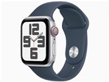 Apple Watch SE ��2���� GPS+Cellular���f�� 40mm MRGJ3J/A [�V���o�[/�X�g�[���u���[�X�|�[�c�o���h S/M]
