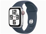 Apple Watch SE ��2���� GPS+Cellular���f�� 40mm MRGM3J/A [�V���o�[/�X�g�[���u���[�X�|�[�c�o���h M/L]
