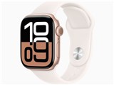 Apple Watch Series 10 GPS+Cellular���f�� 42mm MWX93J/A [���[�Y�S�[���h�E���C�g�u���b�V���X�|�[�c�o���h S/M] ���i�摜