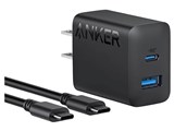 Anker Charger (20W�A2-Port) with USB-C & USB-C �P�[�u�� B2348N11 [�u���b�N] ���i�摜