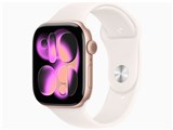 Apple Watch Series 11 GPS+Cellular���f�� 46mm MFCG4J/A [���[�Y�S�[���h�E���C�g�u���b�V���X�|�[�c�o���h S/M] ���i�摜