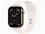 Apple Watch Series 11 GPS+Cellular���f�� 42mm MF8W4J/A [�S�[���h�`�^�j�E���P�[�X�E���C�g�u���b�V���X�|�[�c�o���h S/M] ���i�摜