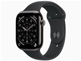 Apple Watch Series 11 GPS+Cellular���f�� 46mm MFD14J/A [�X���[�g�`�^�j�E���P�[�X�E�u���b�N�X�|�[�c�o���h S/M] ���i�摜