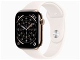 Apple Watch Series 11 GPS+Cellular���f�� 46mm MFD54J/A [�S�[���h�`�^�j�E���P�[�X�E���C�g�u���b�V���X�|�[�c�o���h S/M] ���i�摜