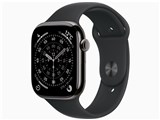 Apple Watch Series 11 GPS+Cellular���f�� 46mm MFD24J/A [�X���[�g�`�^�j�E���P�[�X�E�u���b�N�X�|�[�c�o���h M/L] ���i�摜