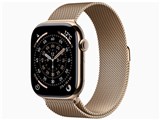 Apple Watch Series 11 GPS+Cellular���f�� 46mm MFD84J/A [�S�[���h�`�^�j�E���P�[�X�E�S�[���h�~���l�[�[���[�v M/L] ���i�摜