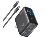 Anker Charger (100W�A3 Ports) with USB-C & USB-C�P�[�u�� B121BNZ1 [�_�[�N�O���[] ���i�摜
