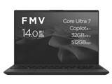 FMV Note U WU2-K3 ���i.com���� KC_WU2K3_A069 Windows 11 Pro�E��e�ʃo�b�e���ECore Ultra 7�E32GB���������ڃ��f�� [�s�N�g�u���b�N]
