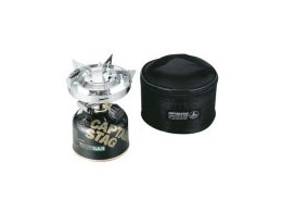 小型ガスバーナーコンロ 圧電点火装置付 ケース付 M-7901E